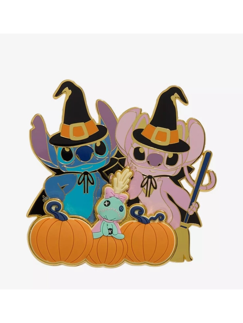 Lilo & Stitch Angel & Stitch Halloween Limited Edition Pumpkin Spice Enamel Pin